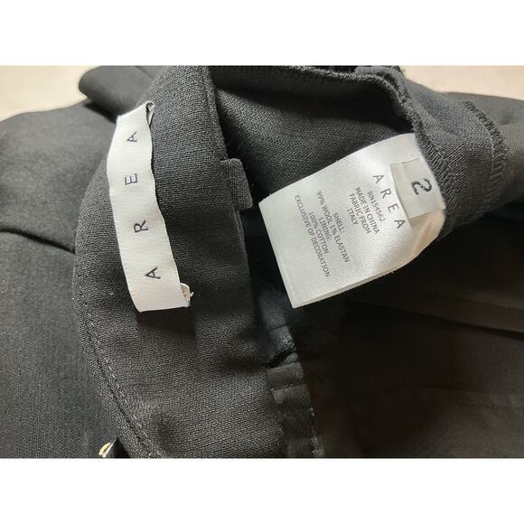 Area 'Deco' Black Wool Bow High Waisted Short Size 2 - Picture 4 of 4